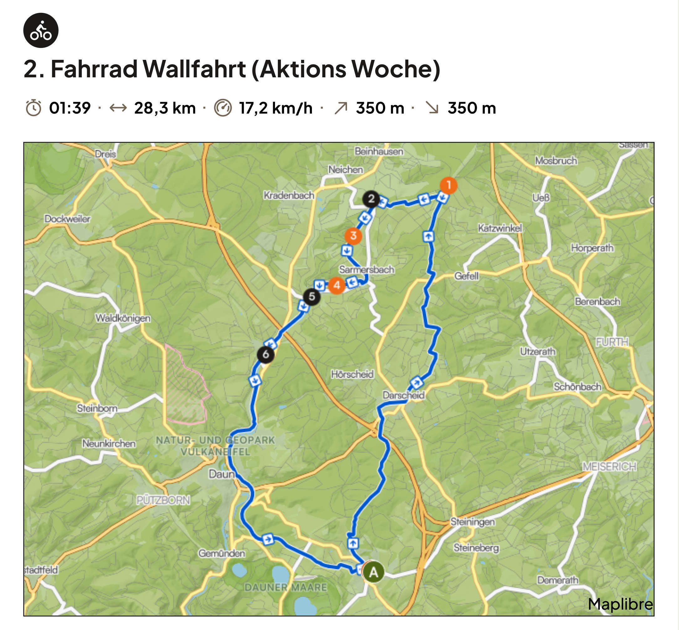 2. Fahrrad Wallfahrt (Aktions Woche) _ Fahrradtour _ Komoot