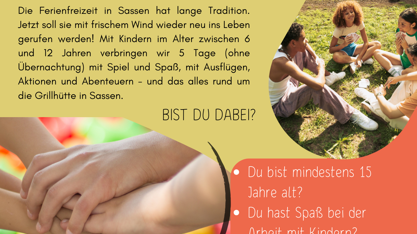 Wir suchen Dich! Als Betreuer*in bei der Ferienfreizeit Sassen
