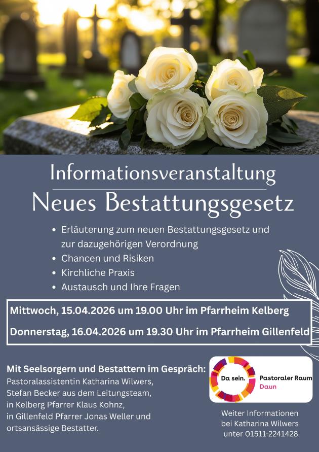 Infoveranstaltung Neues Bestattungsgesetz