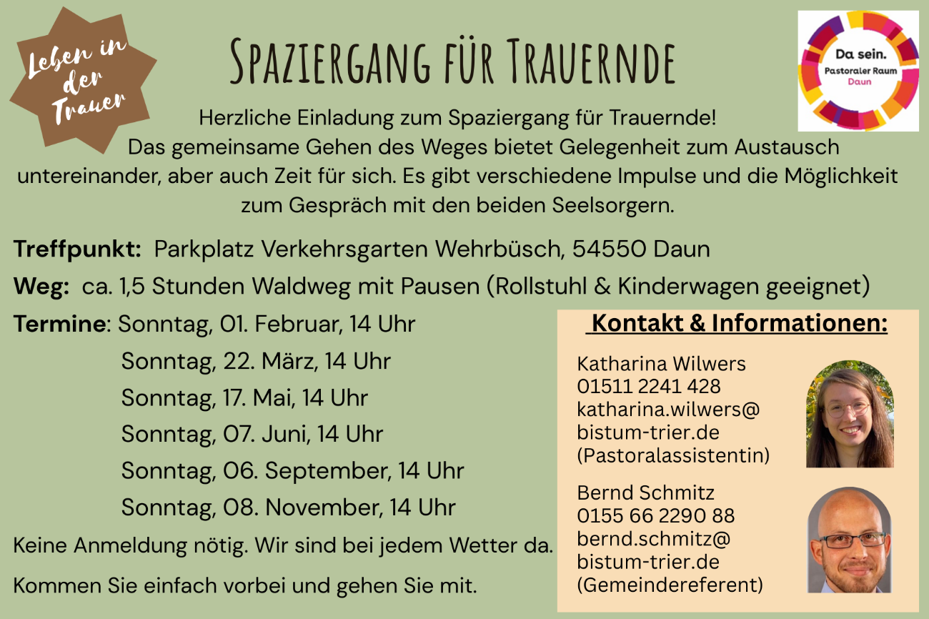 Jahresplan Trauerspaziergang Rückseite