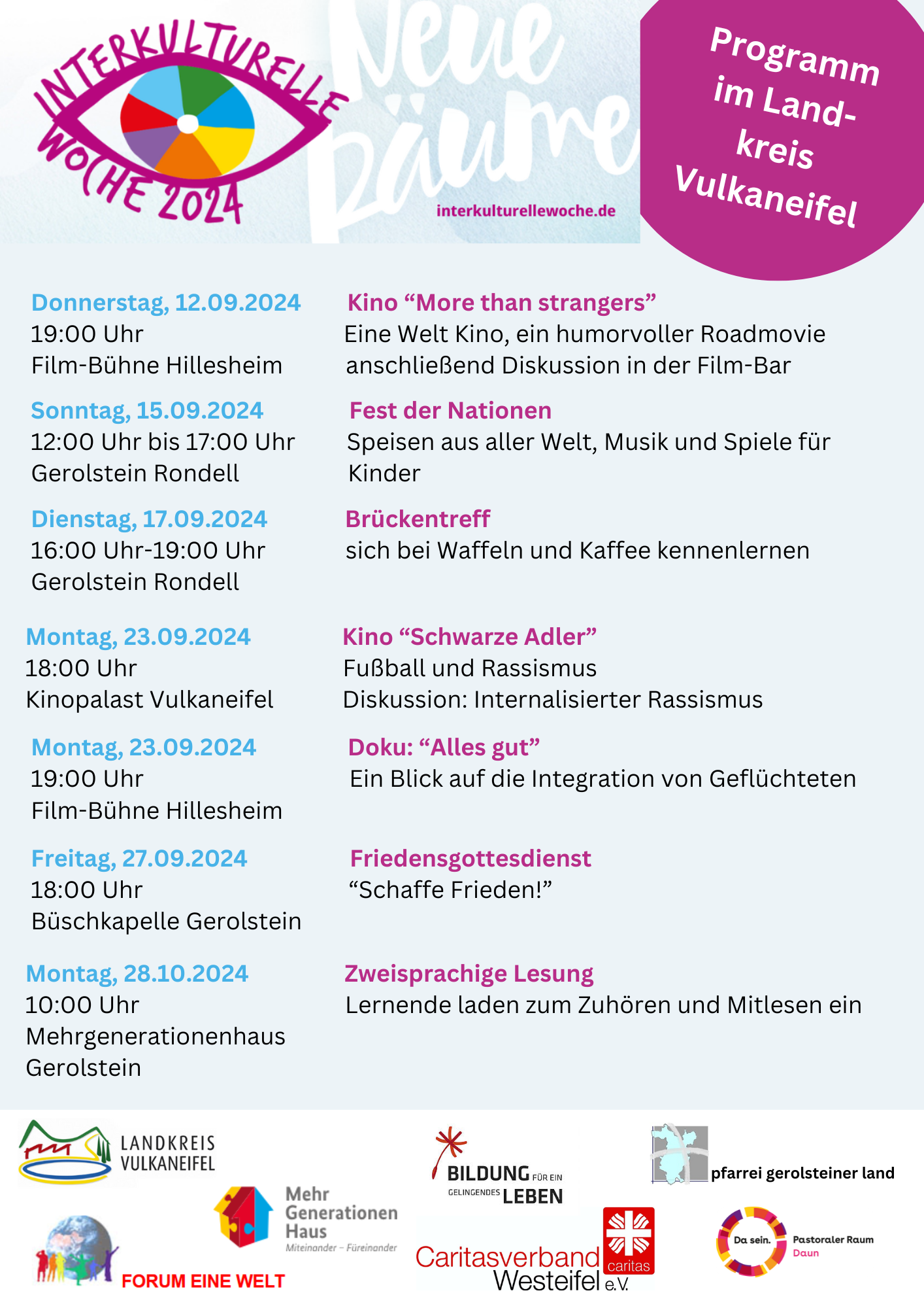 Programm-Plakat IKW Vulkaneifel
